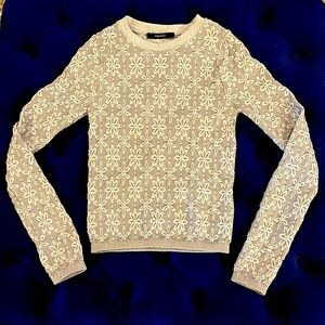 Forever 21 silver and white snowflake sweater